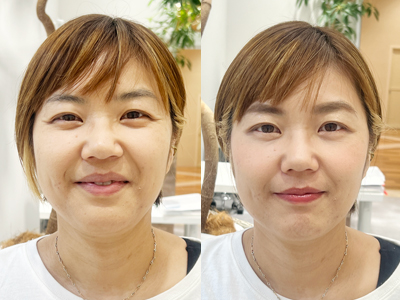 メイクのビフォーアフター