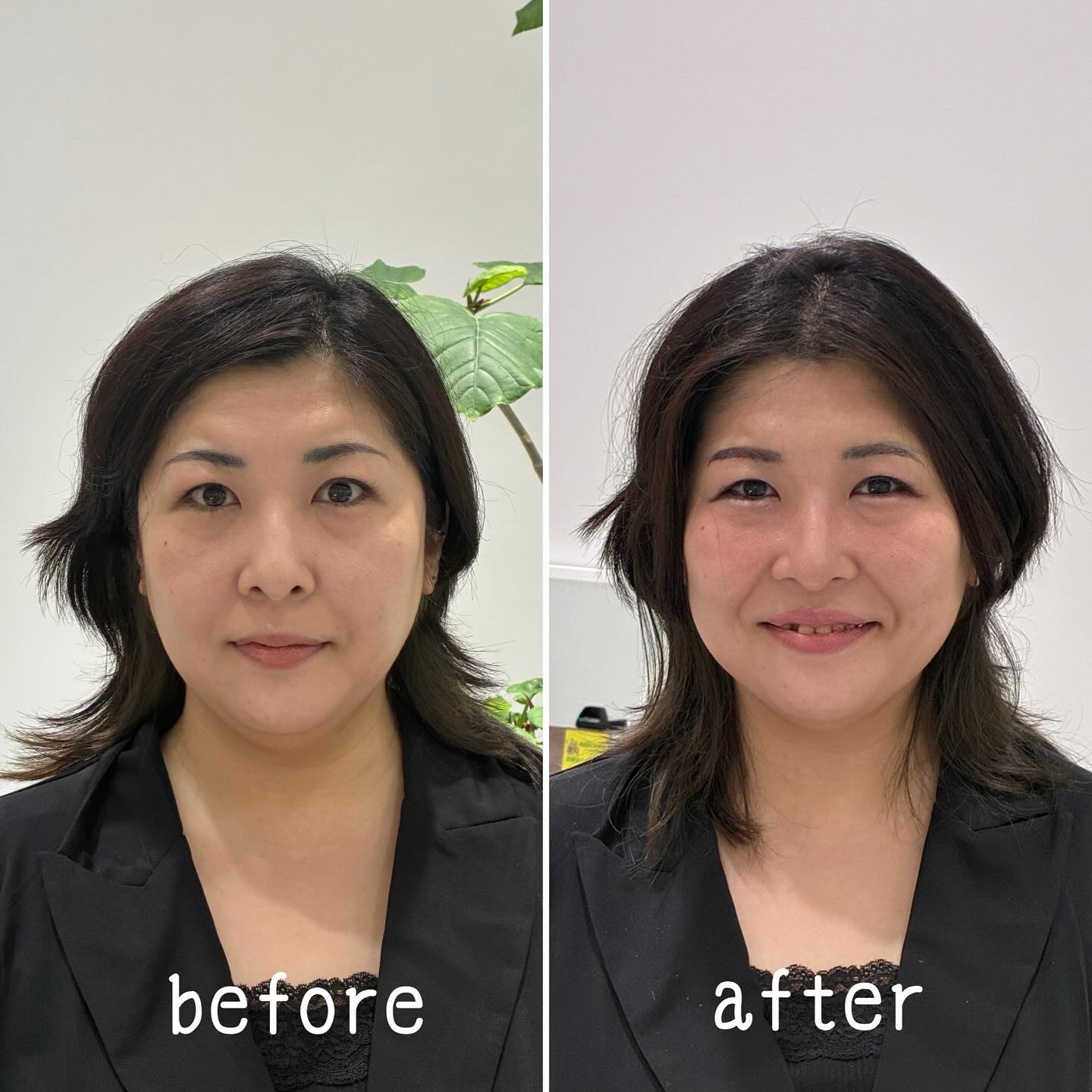 メイクのビフォーアフター